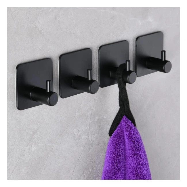 Ganchos Autoadhesivos Flintronic - Fuertes y Resistentes - Negro