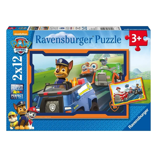 Ravensburger Puzzle Enfant - Ryder et la Pat'Patrouille - 2x12p - Réf. 07591