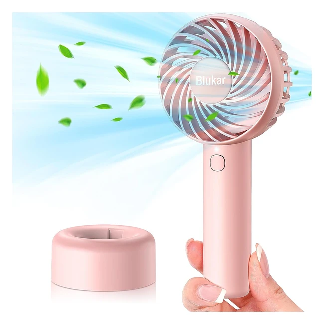 Ventilateur portable Blukar main USB rechargeable silencieux mini ventilateur de bureau puissant 3 vitesse longue dure 412h