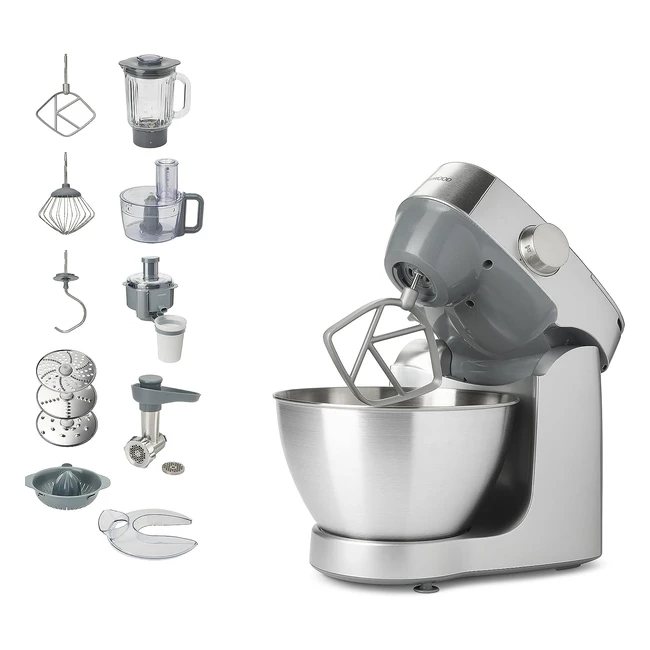 Robot de cocina Kenwood Prospero KHC29P0SI 1000W - Mezcla, bate, amasa, batidora de vaso 1.5L, procesador alimentos 1.4L - Plata