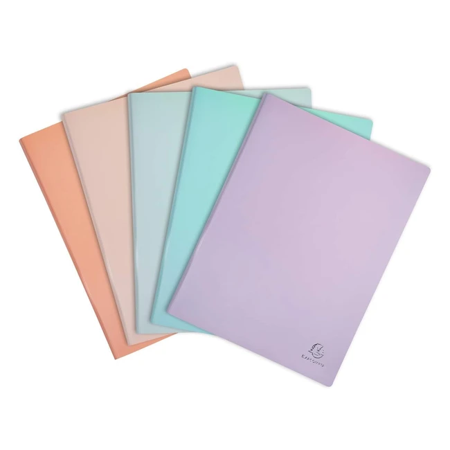 Portalistini Exacompta 88360E Aquarel in Polipropilene Opaco - 30 BUSTE - Formato A4 - Colori Assortiti