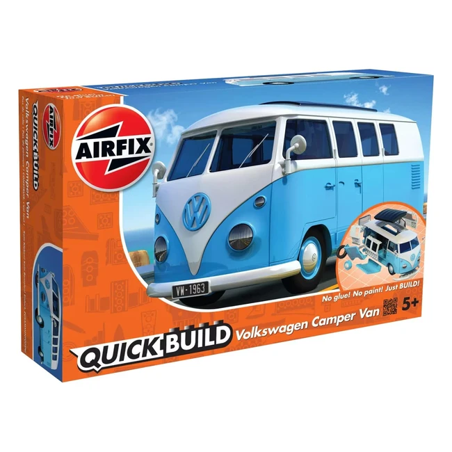 Quickbuild VW Camper Van - Blue  Airfix J6024  Easy Assembly