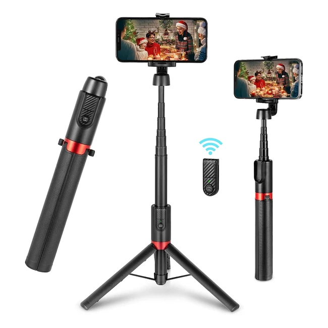 SmallRig Selfie Stick Tripod with Bluetooth Remote ST20 - Portable Travel Tripod Stand for All Phones