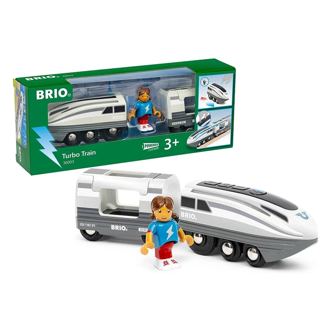 Brio World Turbo Speed Toy Train for Kids  Battery Powered  Add-On Accessories