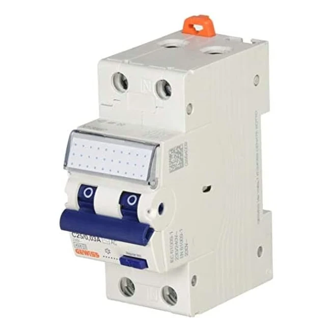 Interruttore Magnetotermico Differenziale Gewiss MDC 45 1PN Curva C 25A