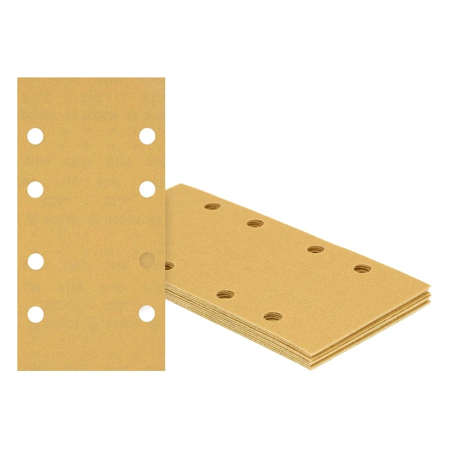 Feuilles abrasives Bosch Professional C470, 10x, 8 trous, bois dur, peinture, 93x230mm, grain 40