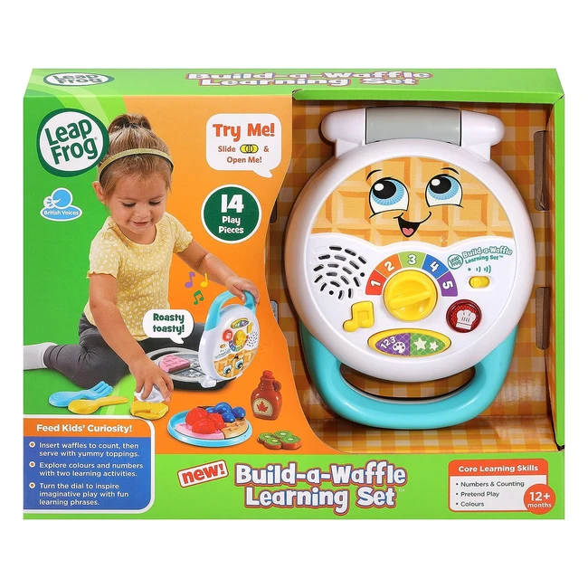 LeapFrog Buildawaffle Learning Set - Role Play Kitchen Toy with Lights, Music, Colors, Counting - Ages 12-24 Months