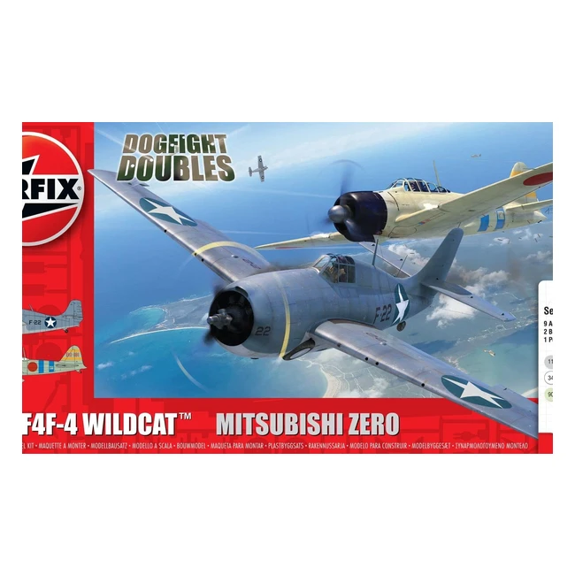 Airfix A50184 Grumman F4F-4 Wildcat and Mitsubishi Zero Dogfight Double Starter 