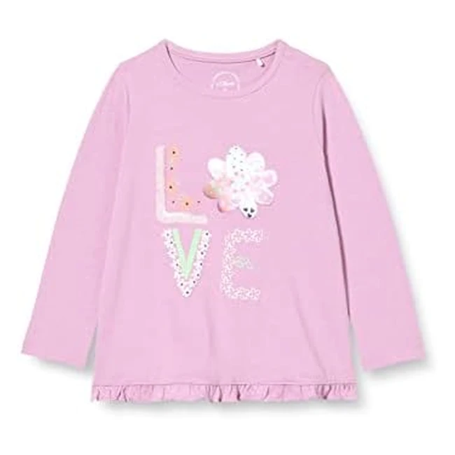 sOliver Junior Baby Mdchen T-Shirt Langarm Lilac 92 - Weiches Baumwollshirt m
