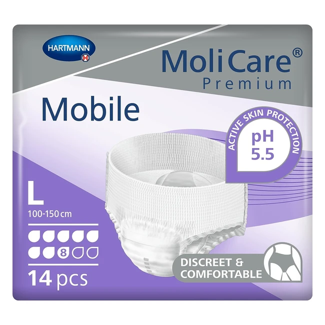 Molicare Premium Mobile Einweghose - Diskrete Anwendung - Inkontinenz - Größe L - 14 Stück