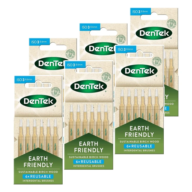 Dentek Earth-Friendly Birch Wood Interdental Brushes - 36 Brushes