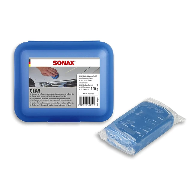 Sonax Clay 100 g - Hochwertige und langlebige Knetmasse zur Entfernung von hartnäckigem Schmutz auf Lack, Glas und Chrom - Artikel-Nr. 04501050