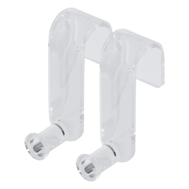 Sigel MU162 Flipchart Hooks - Transparent Acrylic - 2 Pcs - Mobile & Space-Saving