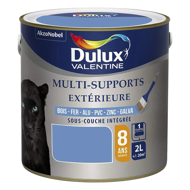 Peinture multisupports extérieure satin bleu provence 2L - Dulux Valentine