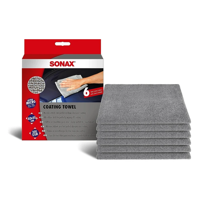 SONAX Coating Tuch 6er Pack - sanfte Entfernung von Politur- und Versiegelungsr