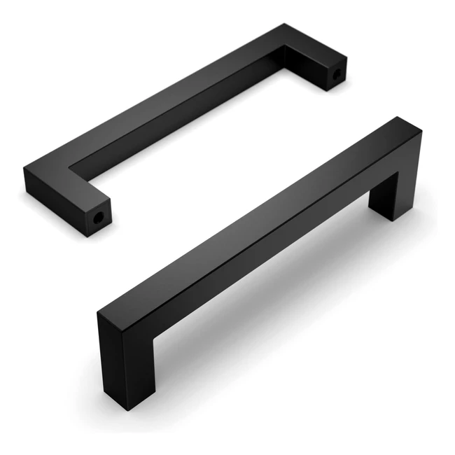 Amerdeco 10 pezzi maniglie per mobili da cucina nero distanza fori 128 mm