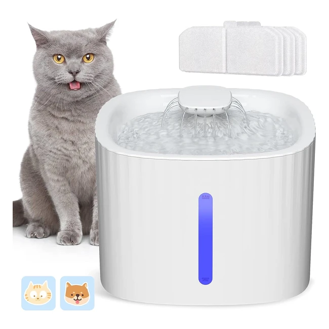 Fuente para gatos Nestling 3L - Silenciosa, luz LED automática, filtros de carbón activado y bomba de agua - Ideal para múltiples mascotas
