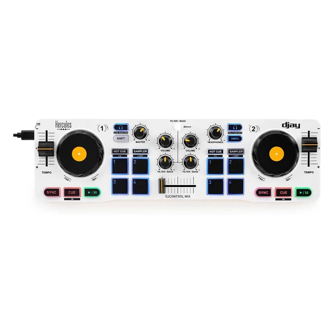 Hercules DJControl Mix Bluetooth Wireless DJ Controller - 2 Decks