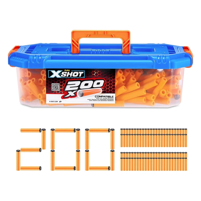 XShot Mallette 200 Fléchettes en Mousse Zuru 36181 Recharge Excel