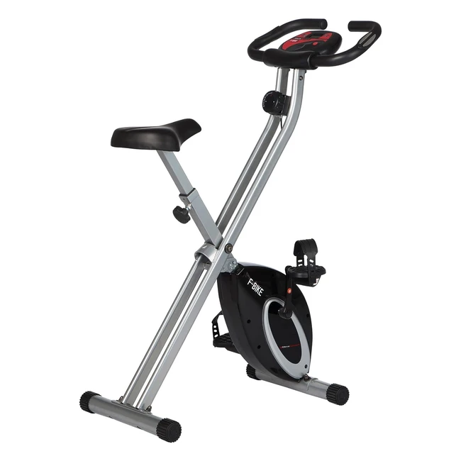Ultrasport Fbike Klappbares Heimtrainer-Fahrrad, Trainingscomputer, verstellbarer Widerstand, Handpulssensoren, max. Benutzergewicht 110 kg