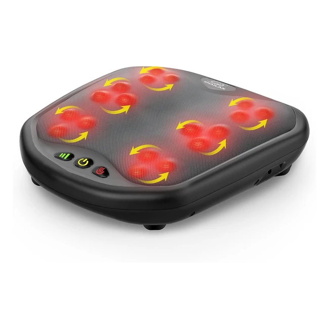 Snailax Shiatsu Fußmassager mit Wärmefunktion, 18 flexible Knetmassageköpfe, für alle Fußgrößen, Fußwärmer, elektrischer Fußmassager zur Entspannung