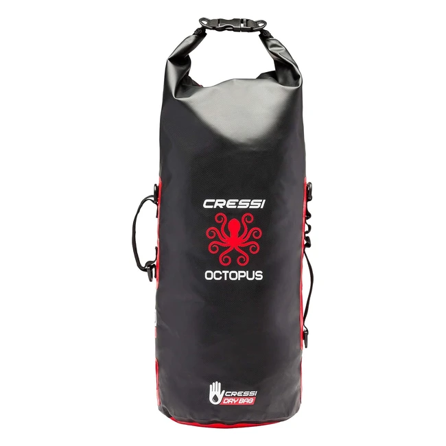 Cressi Octopus Dry Backpack - Waterproof Bag/Backpack 30L - Black/Red