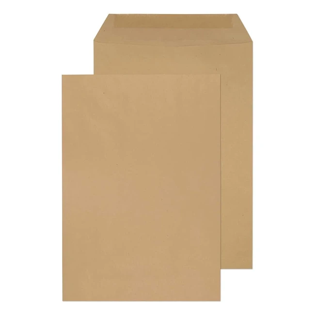 Lot de 80 enveloppes Blake Purely format C4 324 x 229 mm avec patte gommée Kraft - Lot de 250 manilles