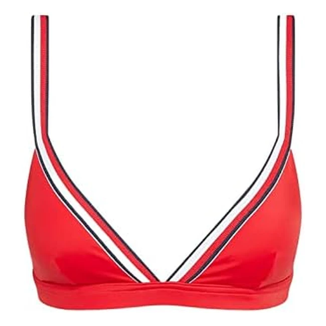 Tommy Hilfiger Damen Triangle RP Bikini Top Rot Dunkel - Hochwertiges Material 