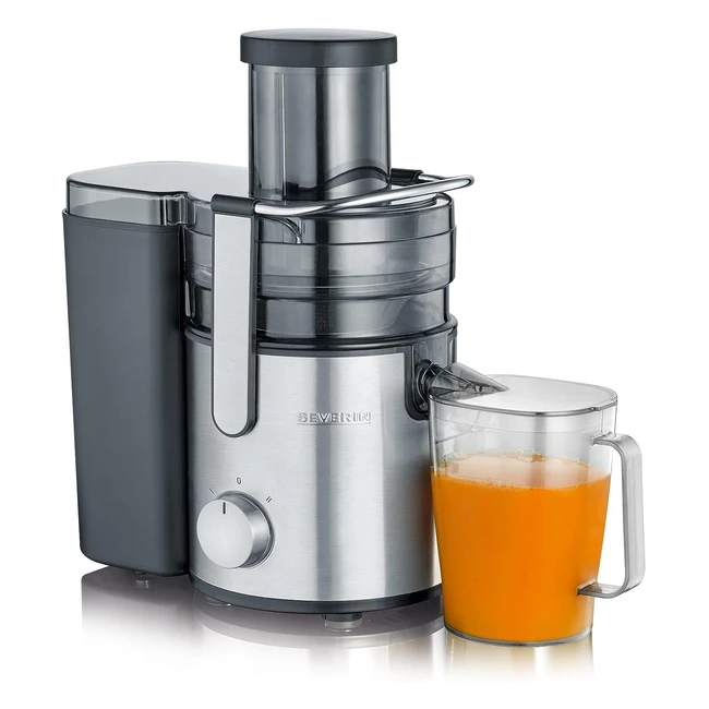 Severin ES 3570 Entsafter 800 W mit 11 l Saftbehlter Schwarz Edelstahl