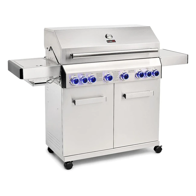 Cosmogrill Outdoor Gas Barbecue 62 Platinum Stainless Steel Gas Grill BBQ Garden