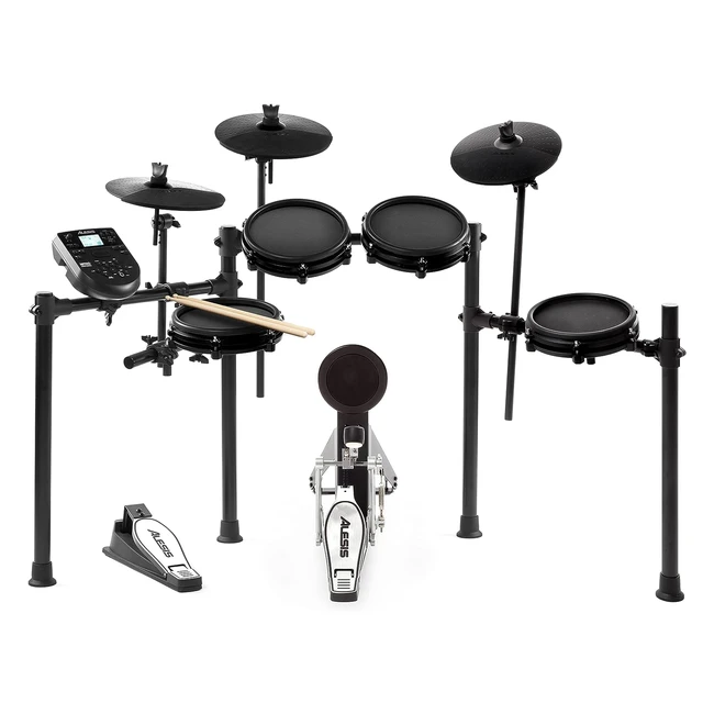 Alesis Nitro Mesh Kit - Electric Drum Kit with Quiet Mesh Pads, USB MIDI, Kick Pedal, and Rubber Kick Drum