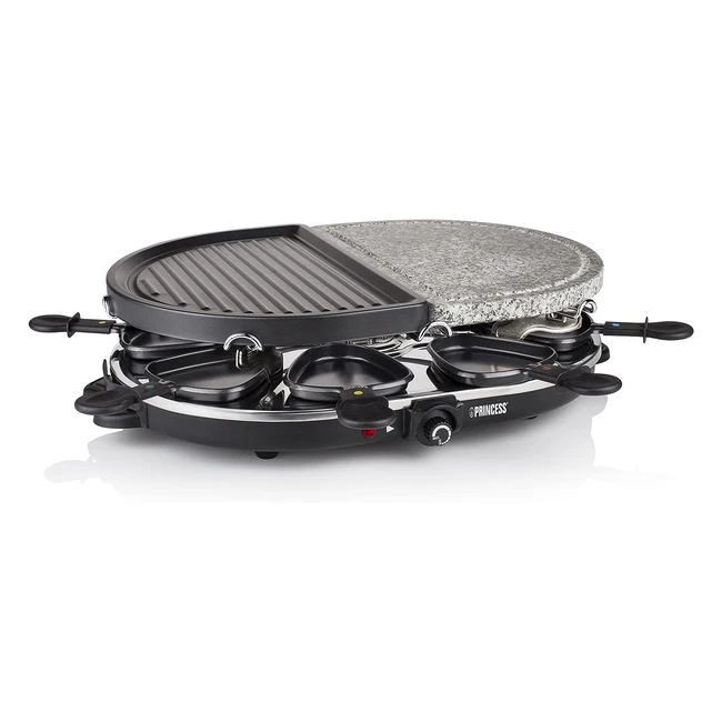 Pietra e Griglia Raclette Princess 162710 - 1200W - 8 Persone