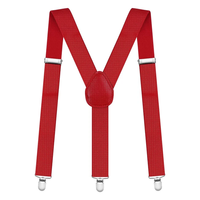 Tirantes Hombre AOMIG 35mm Ancho - Clips Fuertes - Elegante y Ajustable - Accesorio Traje Business Fiesta Boda