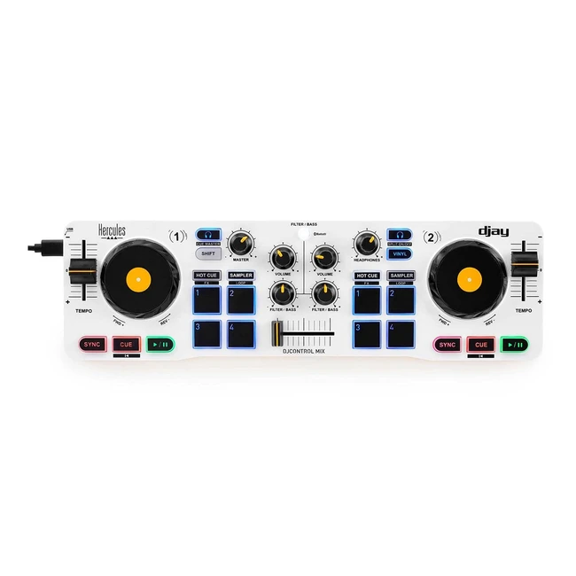 Hercules DJControl Mix - Bluetooth DJ-Controller für Smartphones - 2 Decks