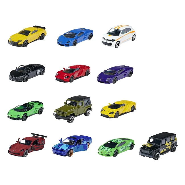 Coffret Majorette 13 pièces exclusives, voitures miniatures en métal