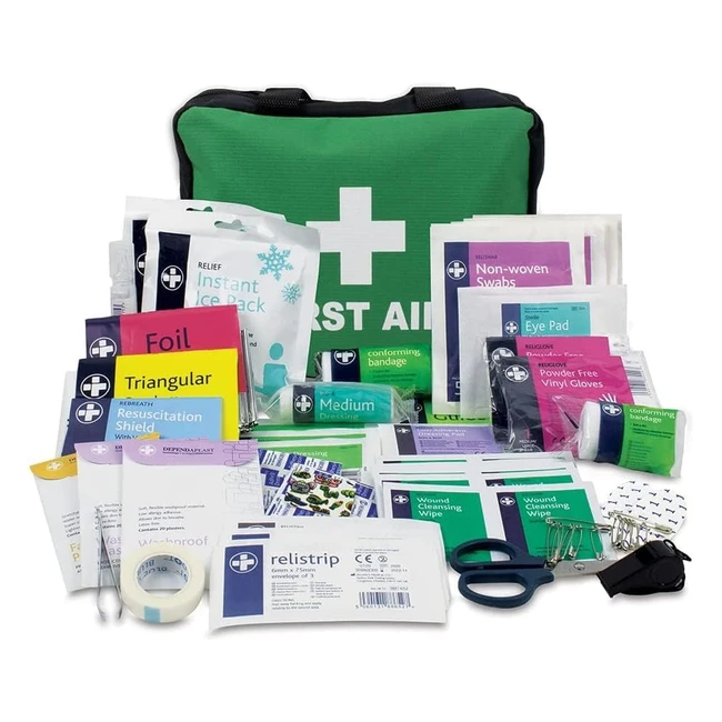 Lewisplast First Aid Kit Bag - 160 Piece Survival Kits - Safety Essentials for Travel, Car, Home - Compact & Portable