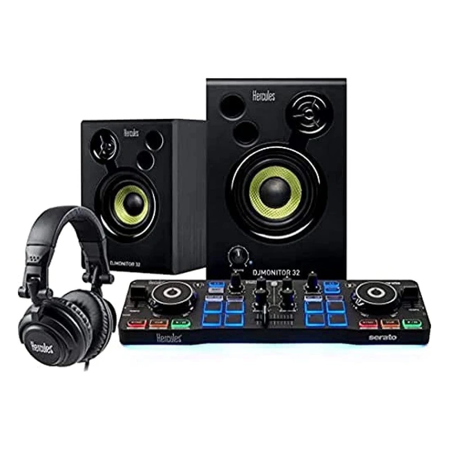 Hercules DJ Party Set DJ Deck - Serato DJ Lite 2-Deck Controller DJ Audio Inte