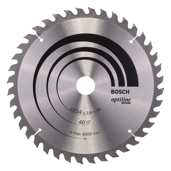 Bosch Professional 2608640443 Optiline Wood Circular Saw Blade - 254mm, 40 Teeth