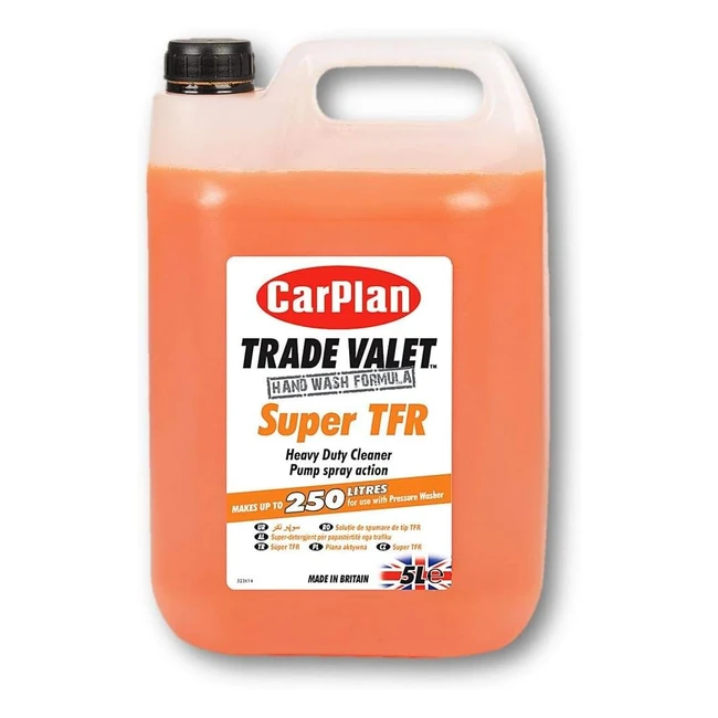 Carplan Trade Valet Hand Wash Car Concentrate Super TFR 5L - Professional Grade, Foam Formula