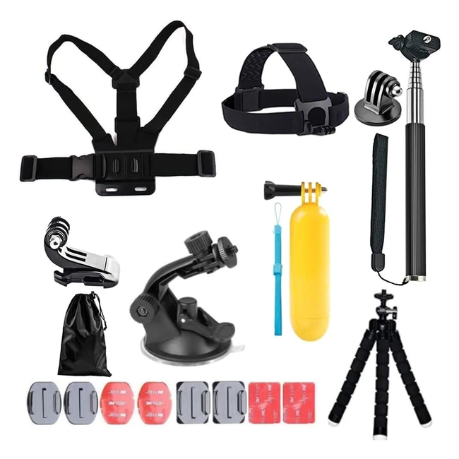 Kit Accesorios GoPro 13 en 1  Compatible con GoPro Hero 11 10 9 8 Max 7 6 5 4 B