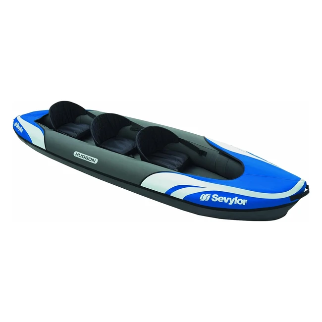Kayak gonflable Sevylor Hudson - Confort et stabilité sur l'eau - Réf. 374x89cm