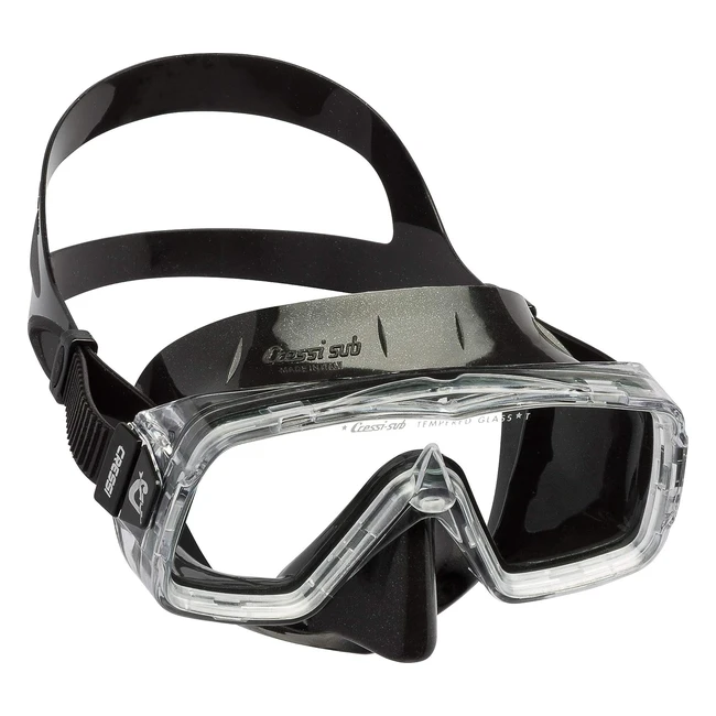 Cressi Sirena Black Scuba Diving Mask - Hypoallergenic Silicone - Enhance Visibi
