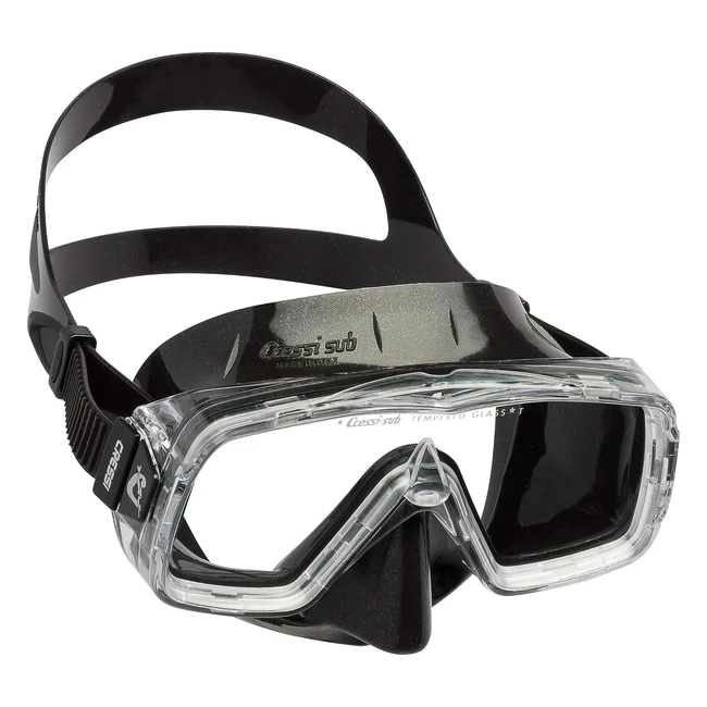 Cressi Sirena Black Scuba Diving Mask - Hypoallergenic Silicone - Enhance Visibility