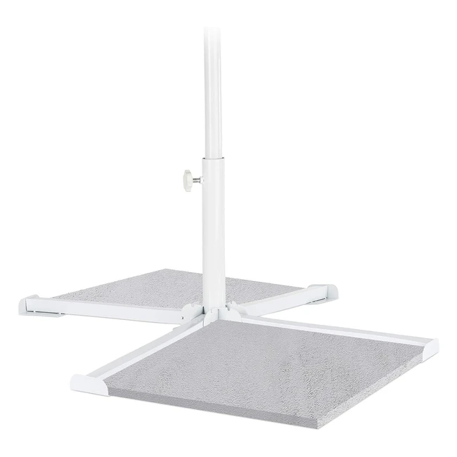 Soporte para sombrilla Relaxdays, base de soporte cruzado, 35mm, terraza jardín balcón