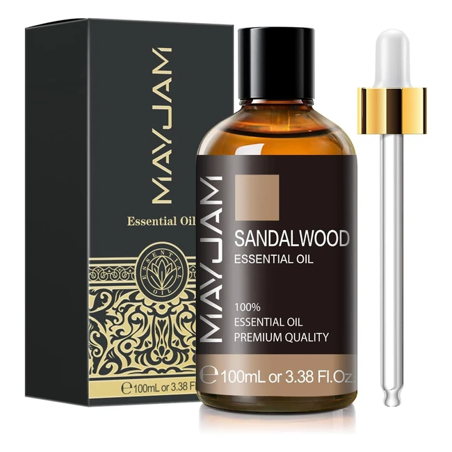 Mayjam Sandalwood Essential Oils 100ml - 100% Pure Natural Therapeutic Grade Aromatherapy Oil