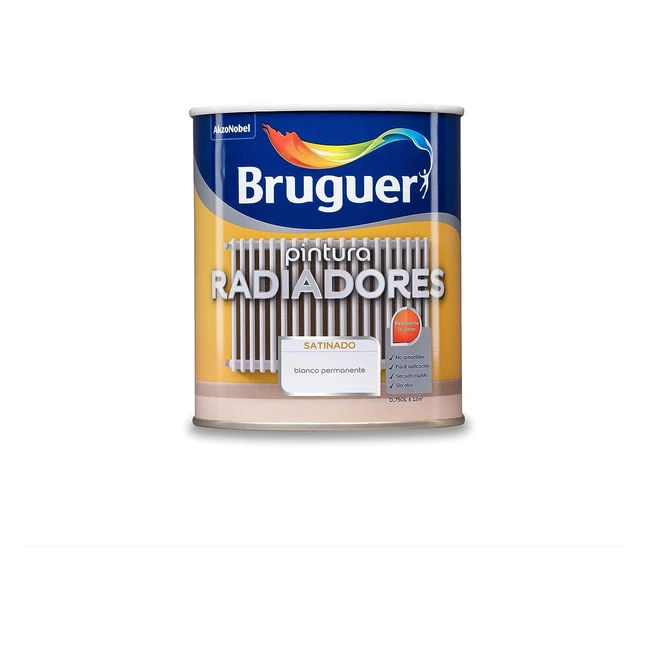 Esmalte Radiadores Satinado Blanco 750 ml - Bruguer - Protección y Decoración