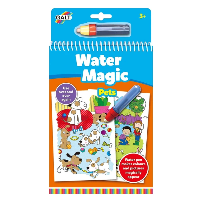 Galt Toys Water Magic Pets Colouring Book - Ages 3 - Reusable Boards  Water Pe