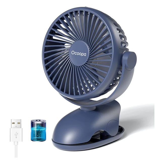 Ocoopa Desk Fan Clip On Fan for Pram Mini Stroller Fan 3600mAh