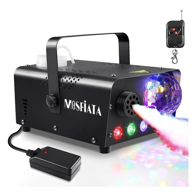 Mquina de Humo Pequea con Luces de Bola de Discoteca y LEDs RGB - Ideal para