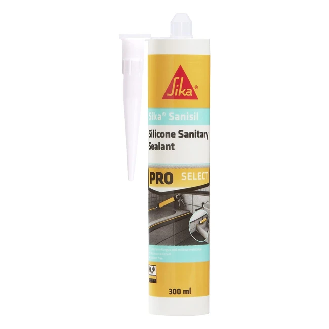 Sellador de silicona Sika Sanisil Translúcido - Antimoho para cocina y baño - 300ml